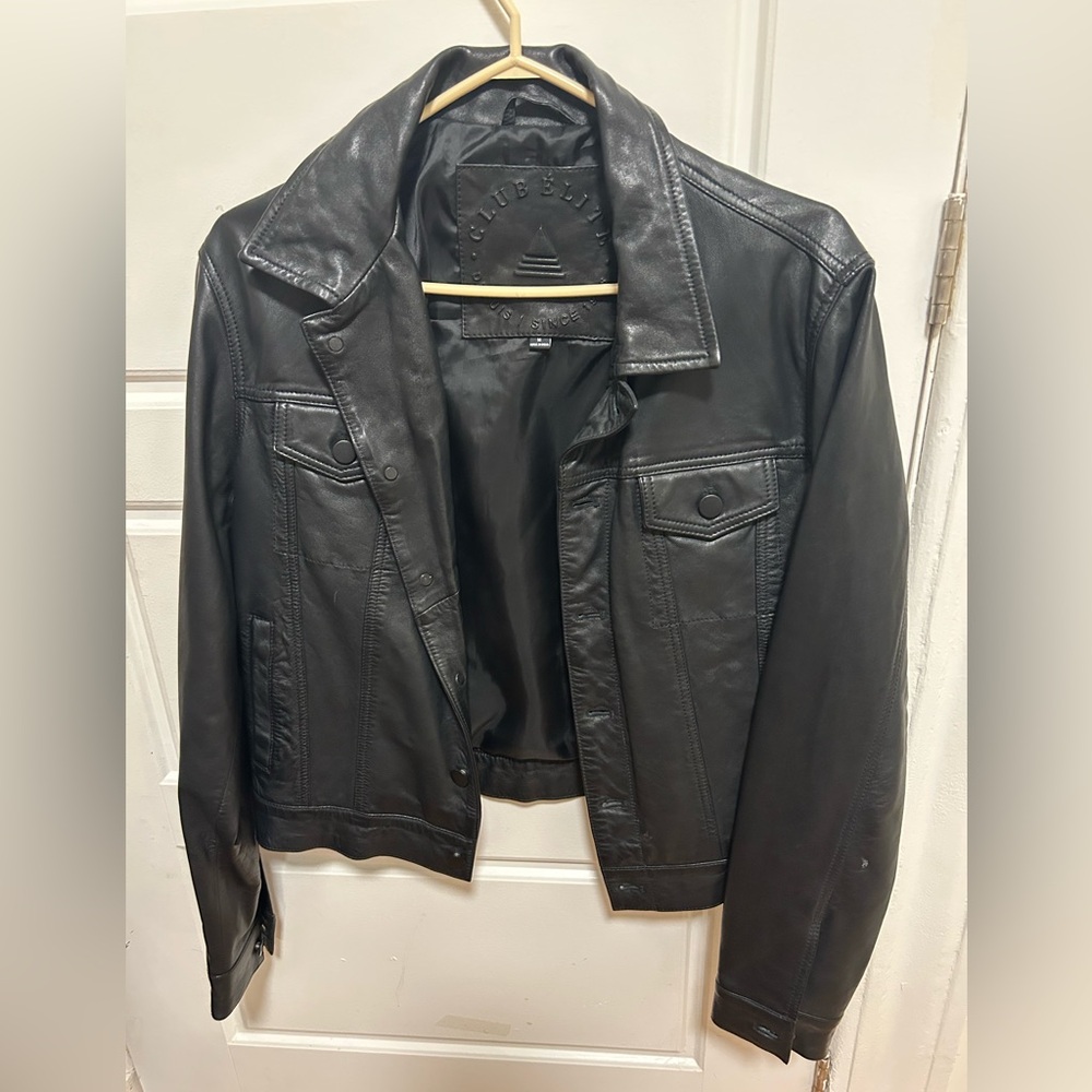 Black leather jacket -Club Elite